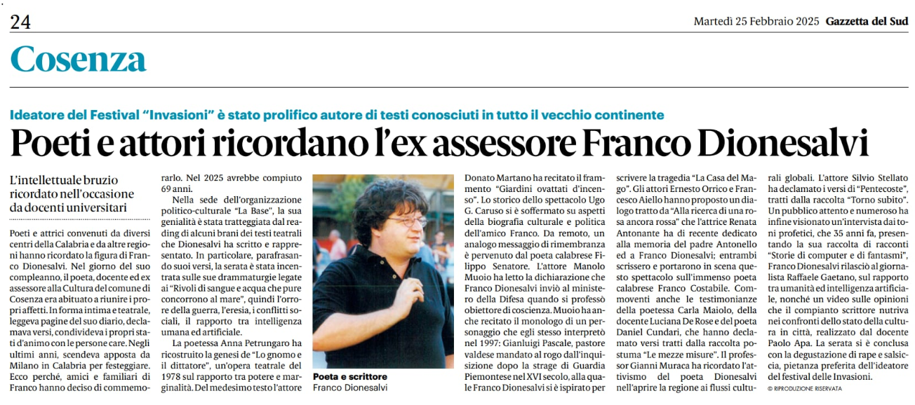 locandina dell'evento che si è tenuto a Villa Rendano il 10 luglio 2023