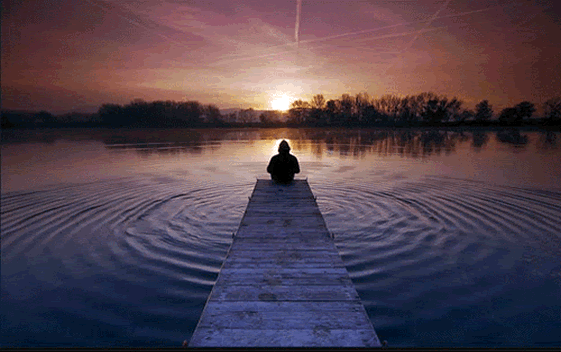 meditazione sul lago